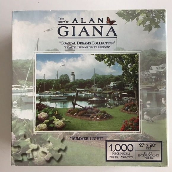 NEW Lighthouse Puzzle The Art of Alan Giana 1,000 Piece Summer Light 27” X 20” - Picture 9 of 9